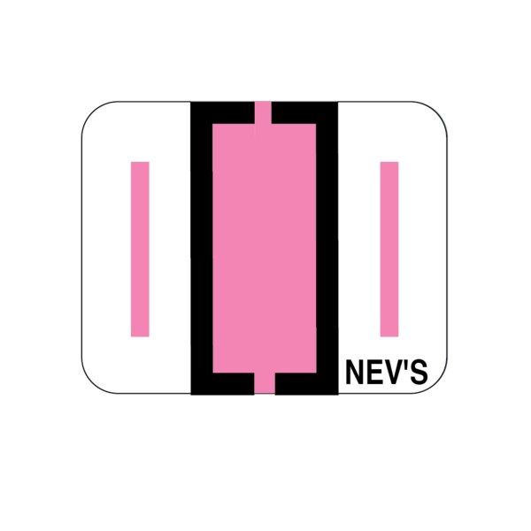 Tabbie - Filing Labels - Large - Letter I 1" x 1-1/4" Pink